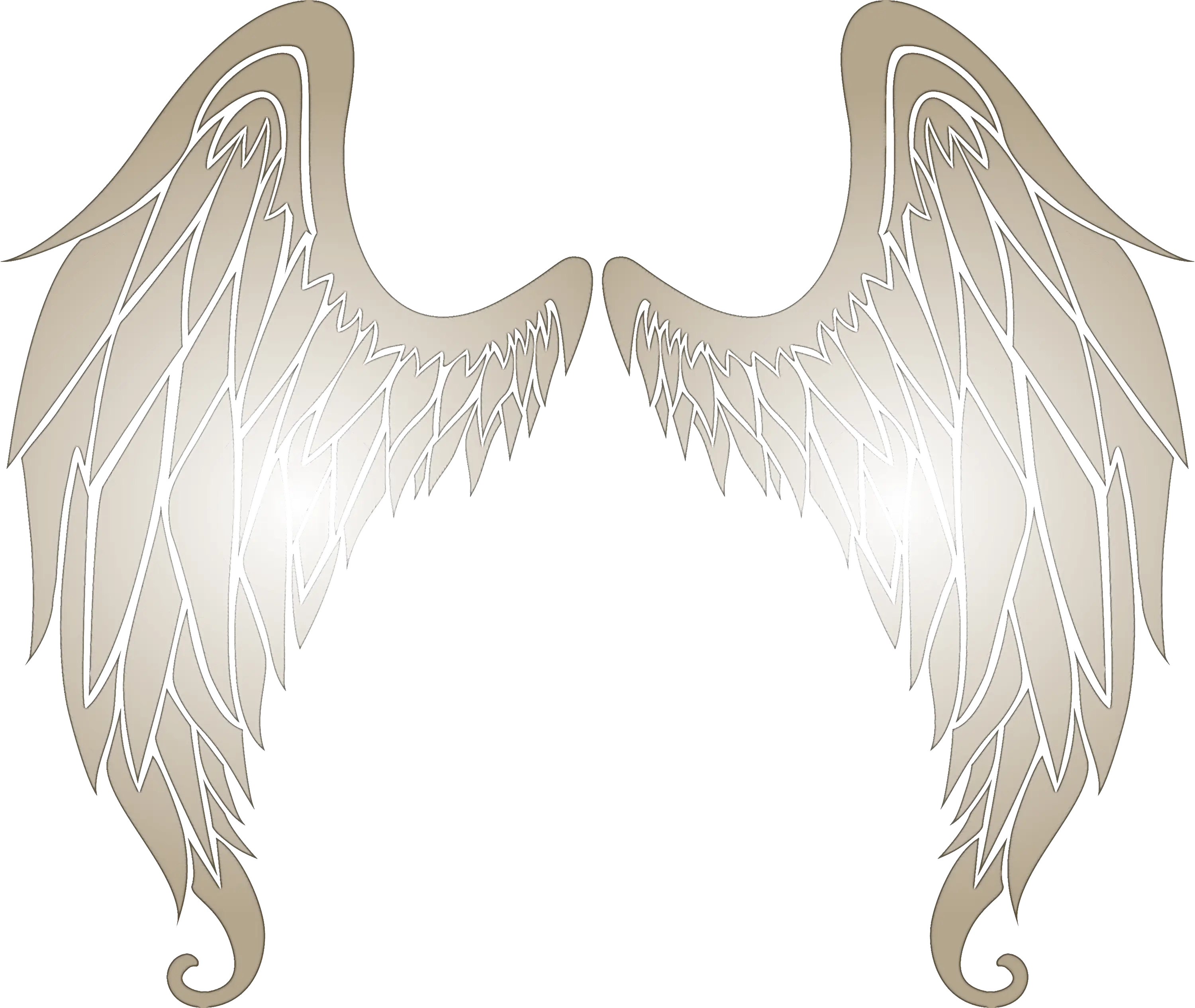Golden Angel Wings Illustration