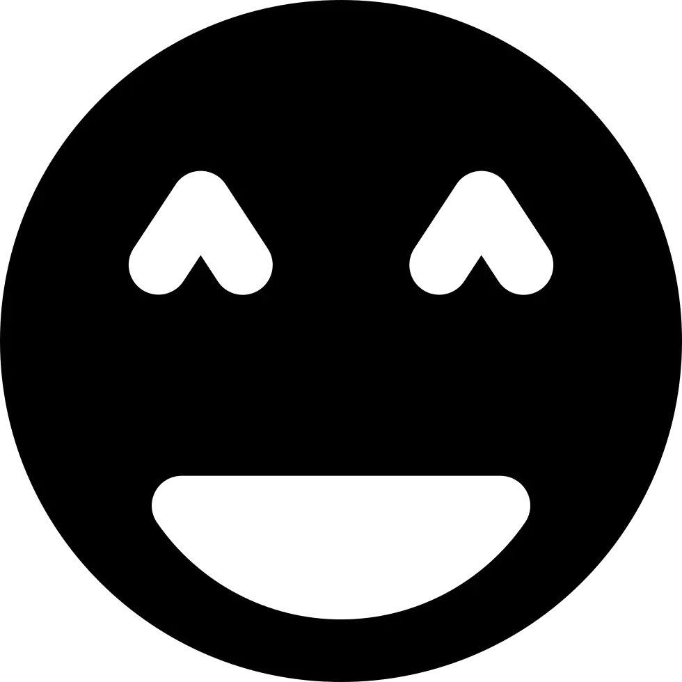 Black Heart-Eyes Emoji Face