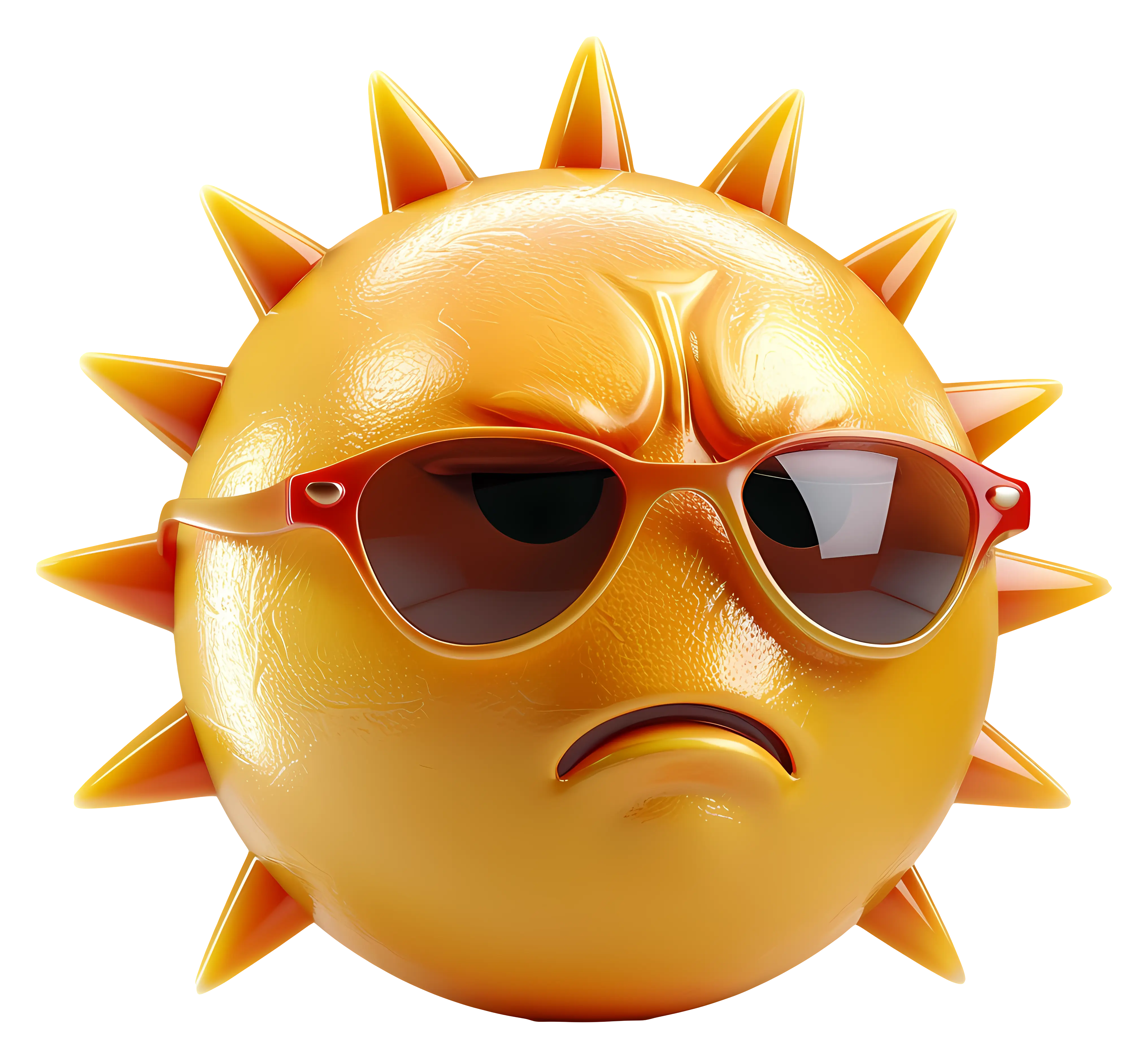 Sun Illustration with Sunglasses