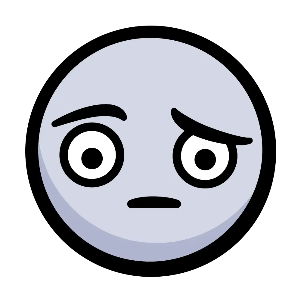 Confused Face Emoji Illustration