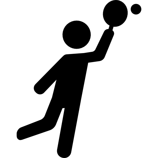 Tennis Player Icon Silhouette