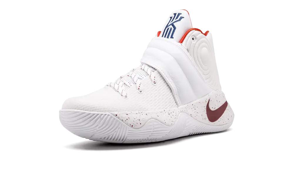 White Sports Sneaker with Red and Blue Accents