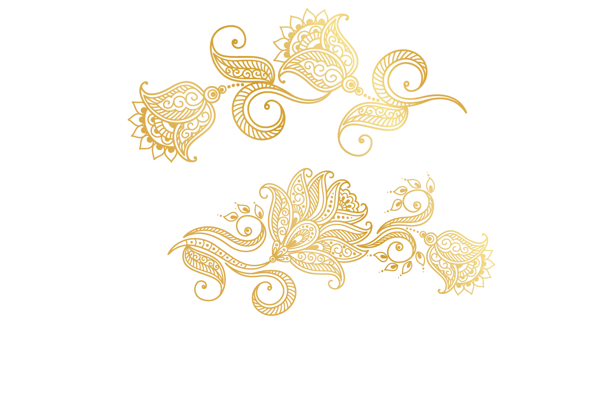 Gold Embellished Decorative Motif