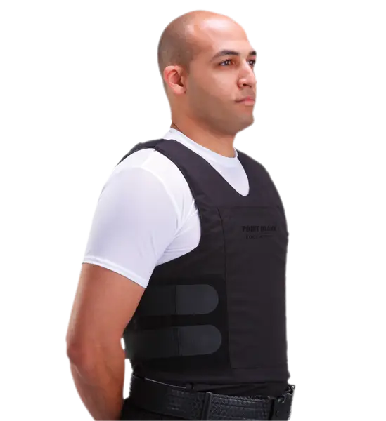 Man Wearing Bulletproof Vest