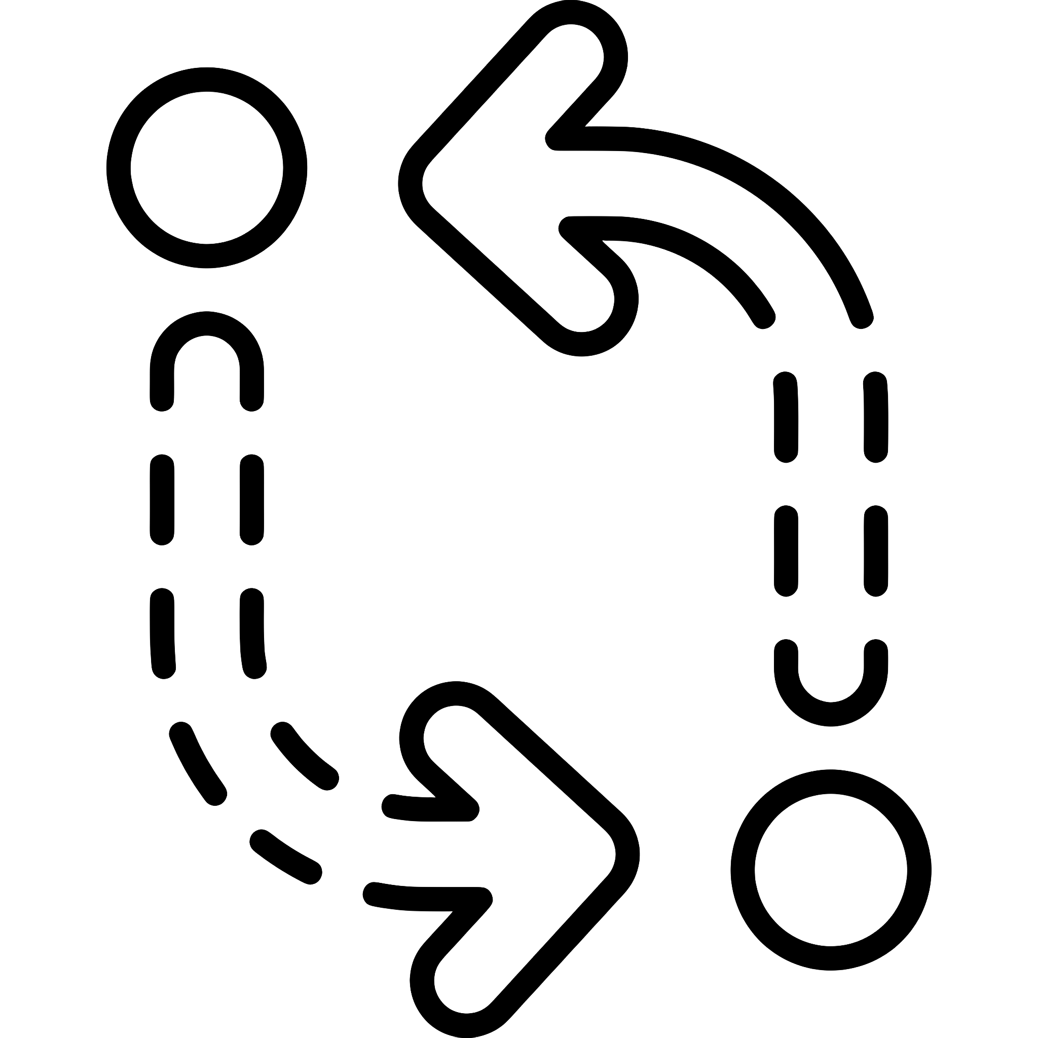 Dashed Arrows in Circular Motion