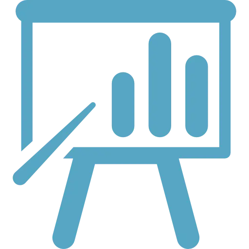 Blue Statistics Chart Icon