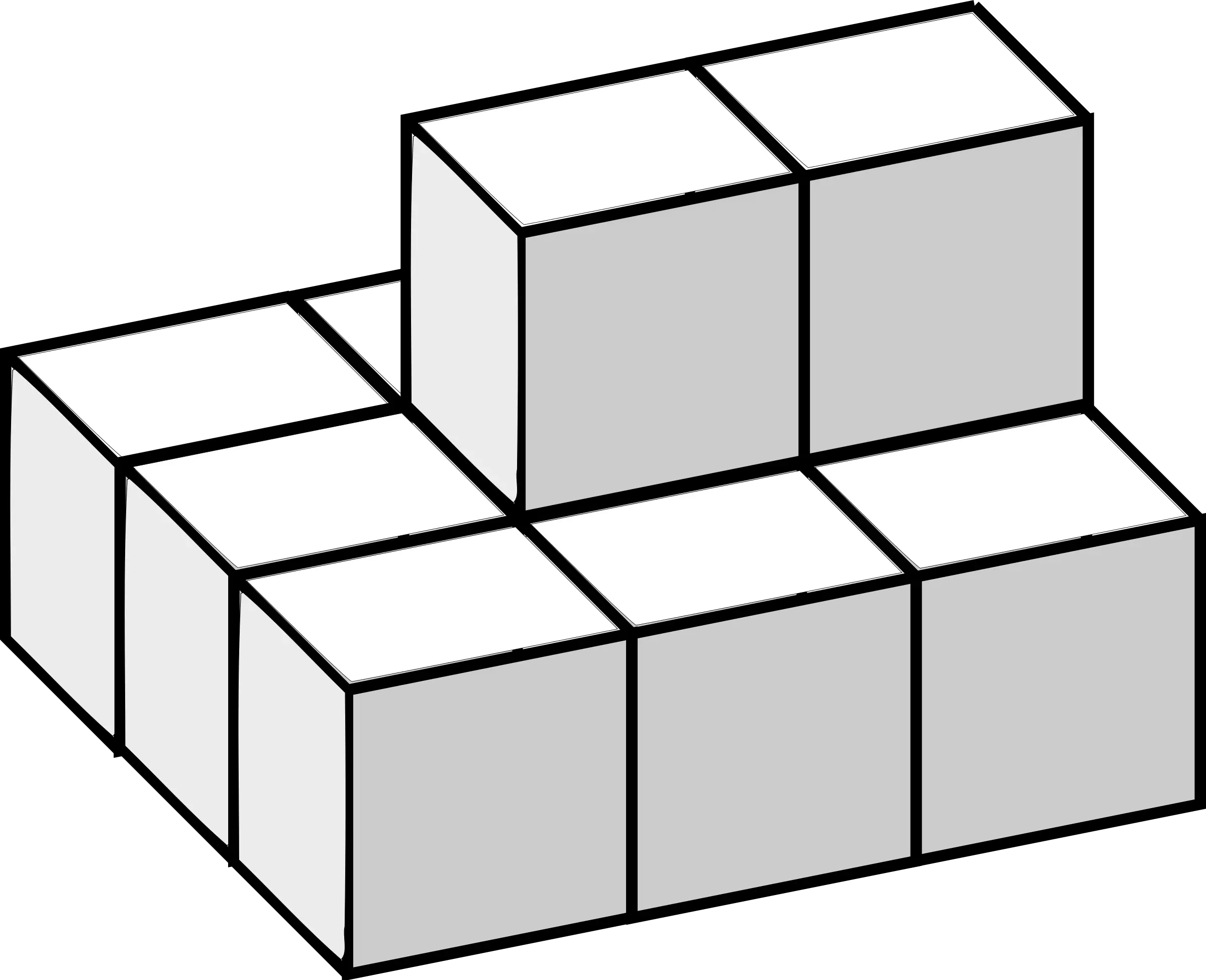 Stacked Geometric Cubes Illustration