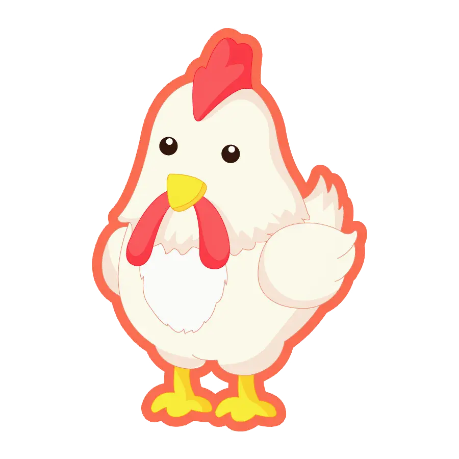 Adorable Chicken Cartoon Illustration
