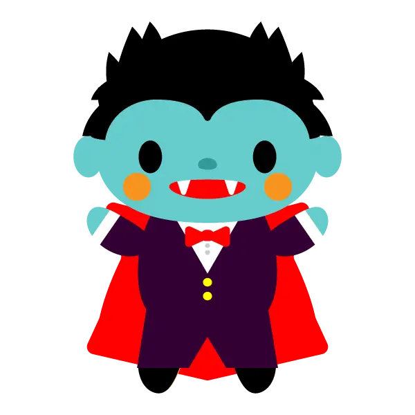 Cute Vampire Cartoon for Halloween