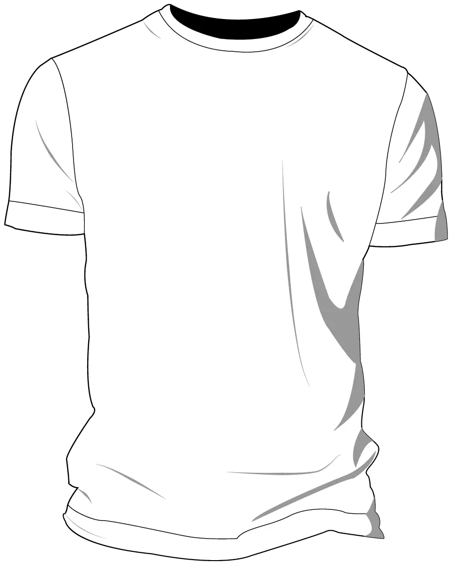 Plain White T-Shirt Illustration