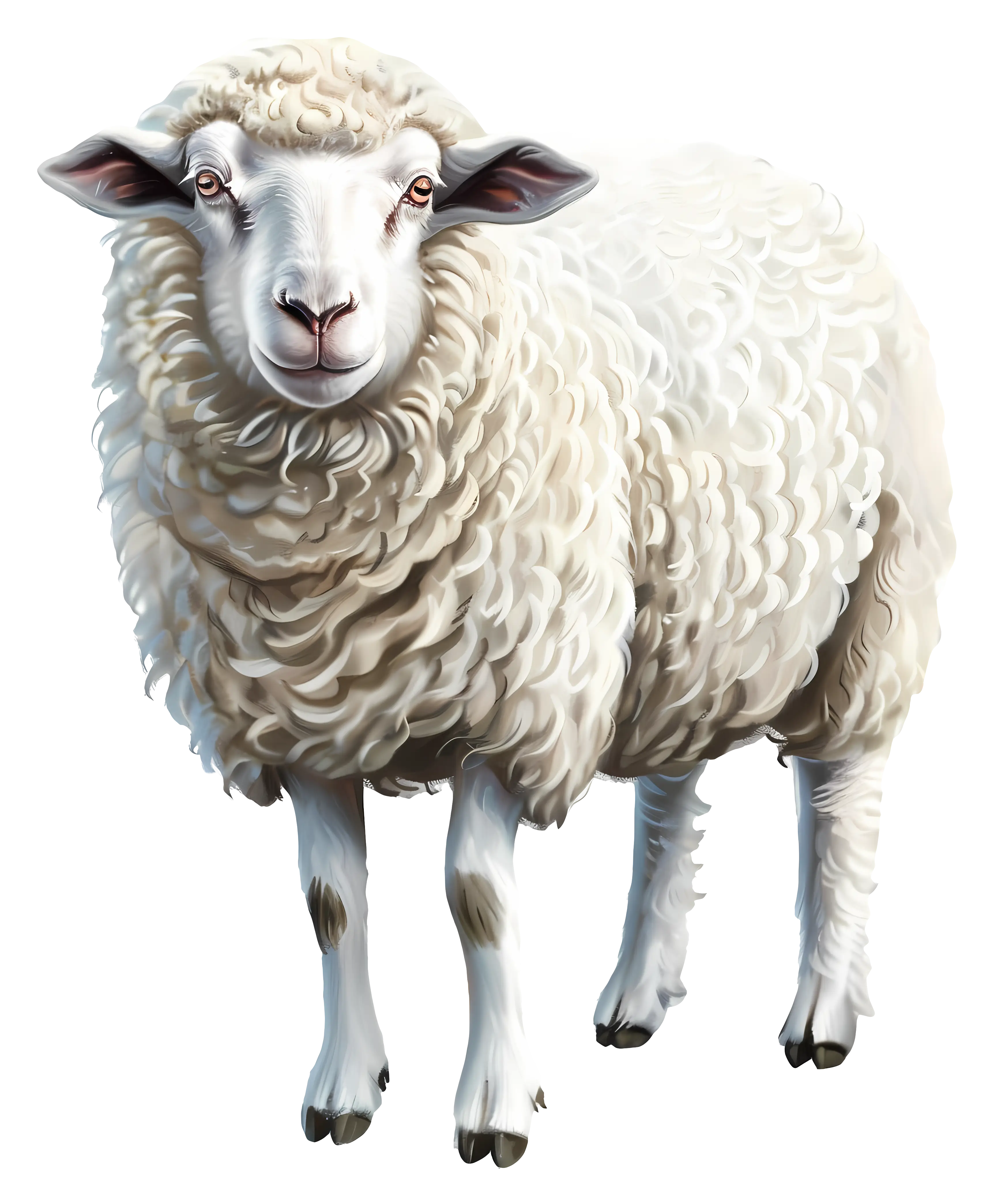 Fluffy White Sheep