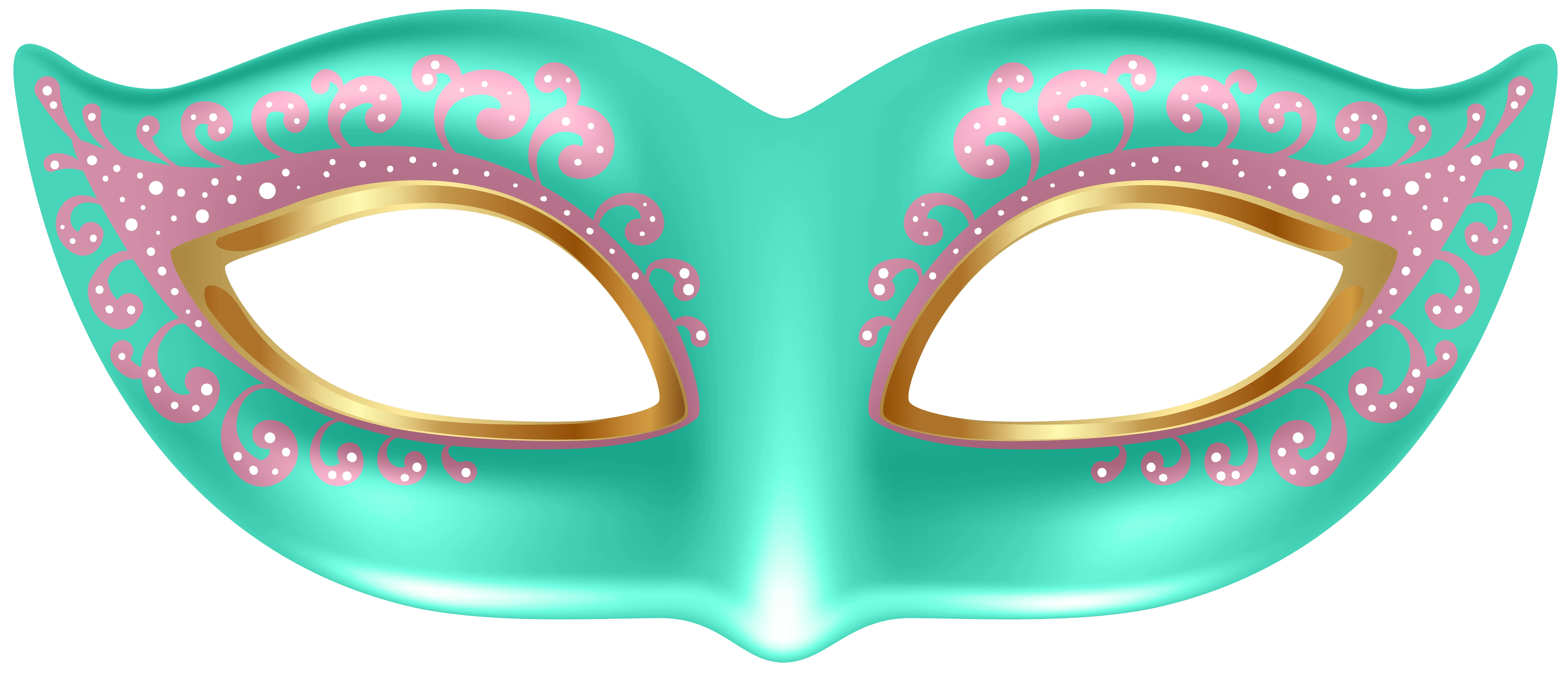 Ornate Green Carnival Style Mask