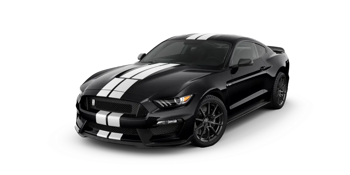 Black Sports Car with Racing Stripes