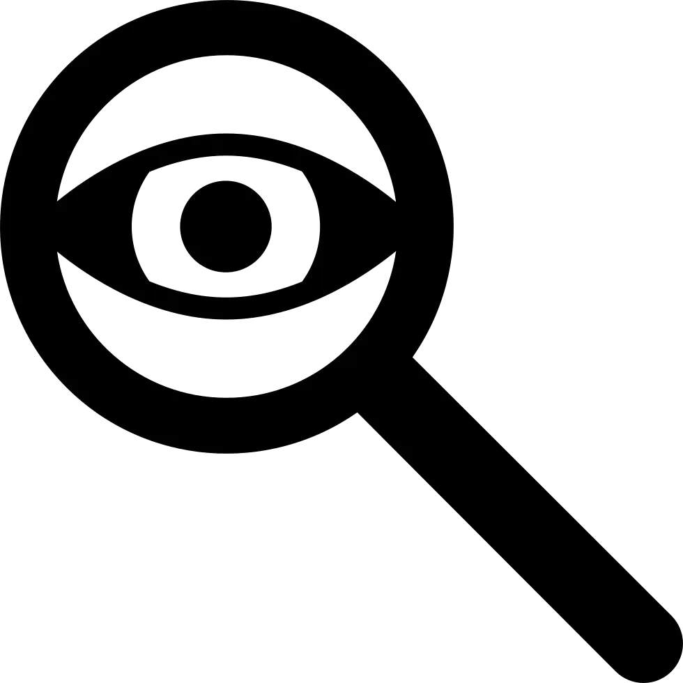 Magnifying Glass with Eye Symbol