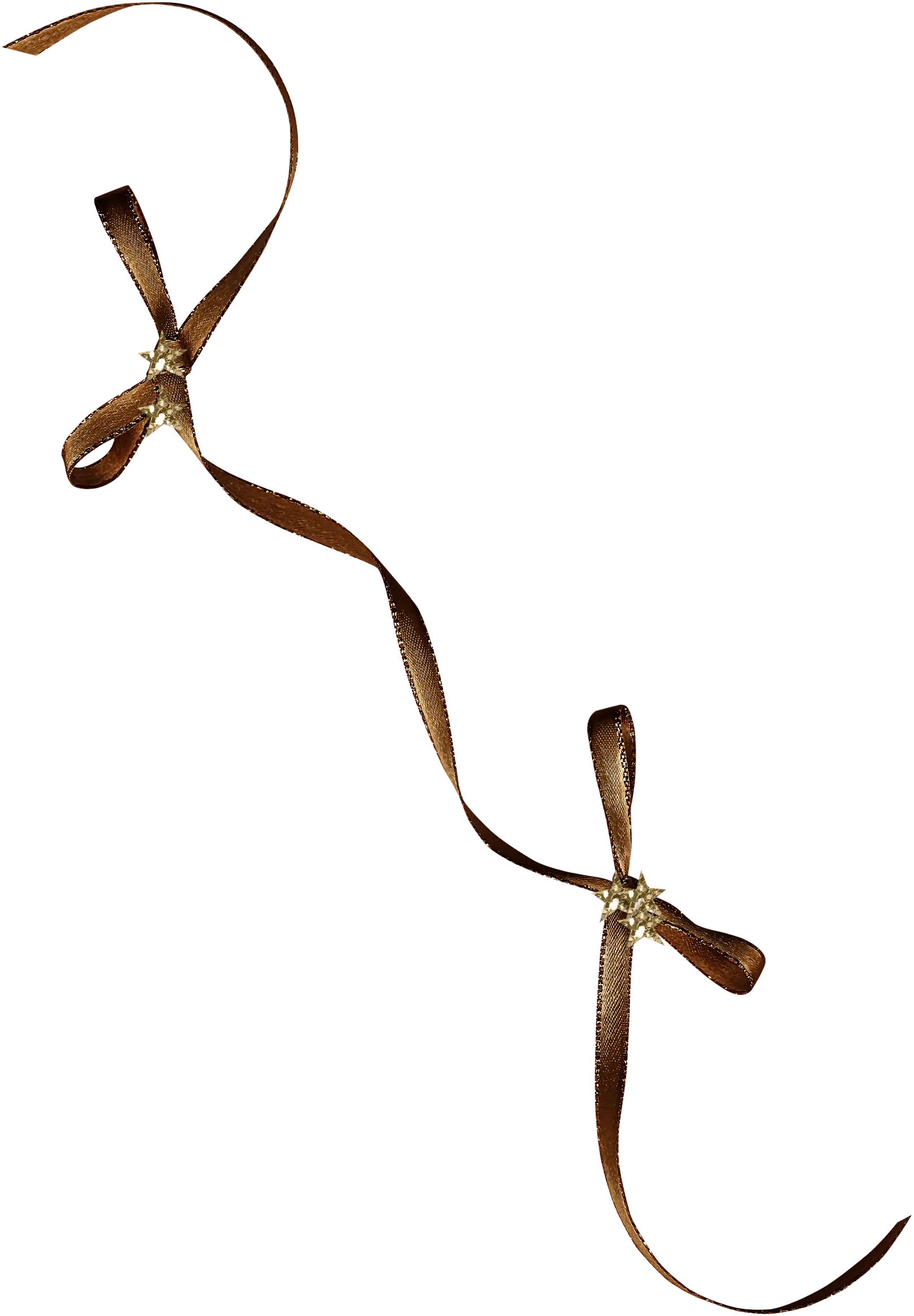 Elegant Brown Ribbon Decor with Bows