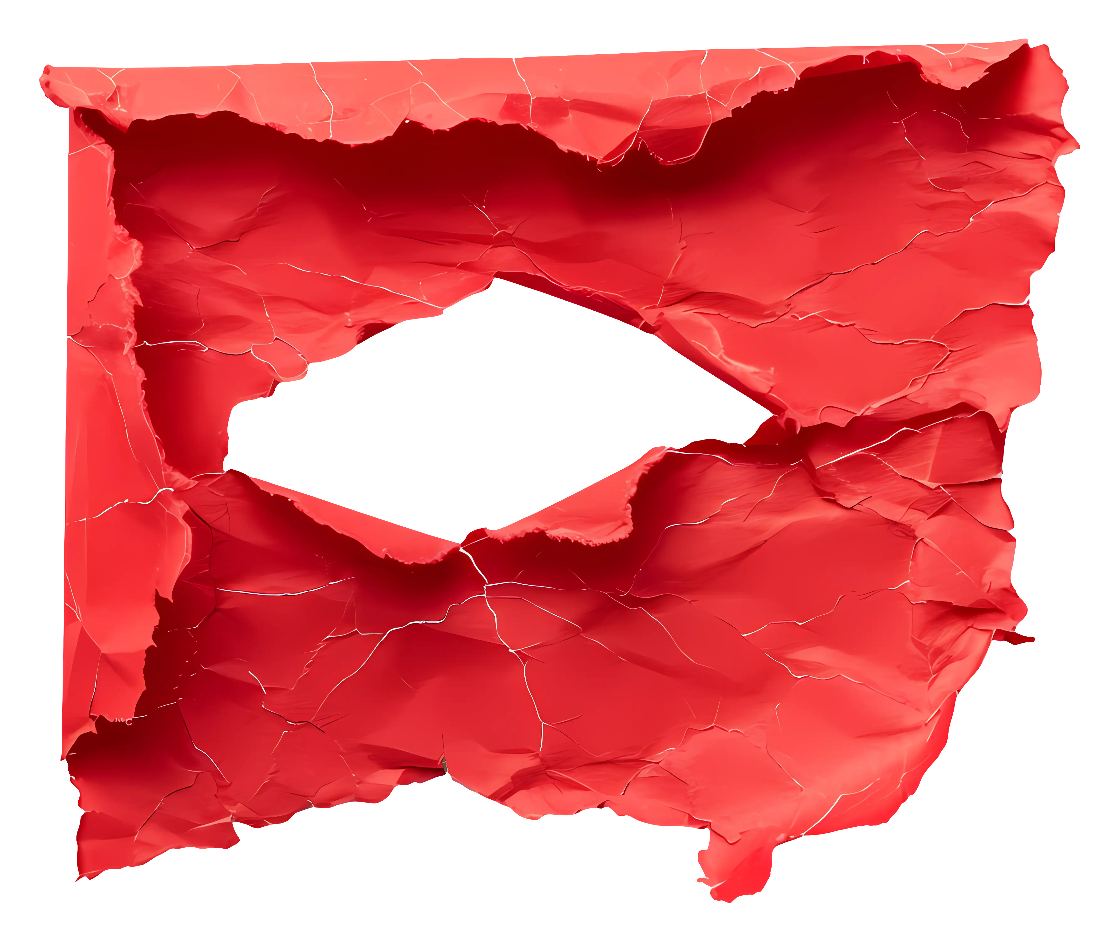 Red Torn Paper