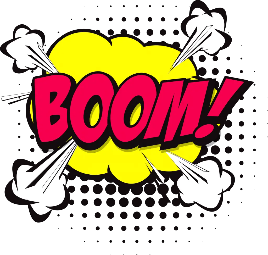 Boom Text in Comic Style