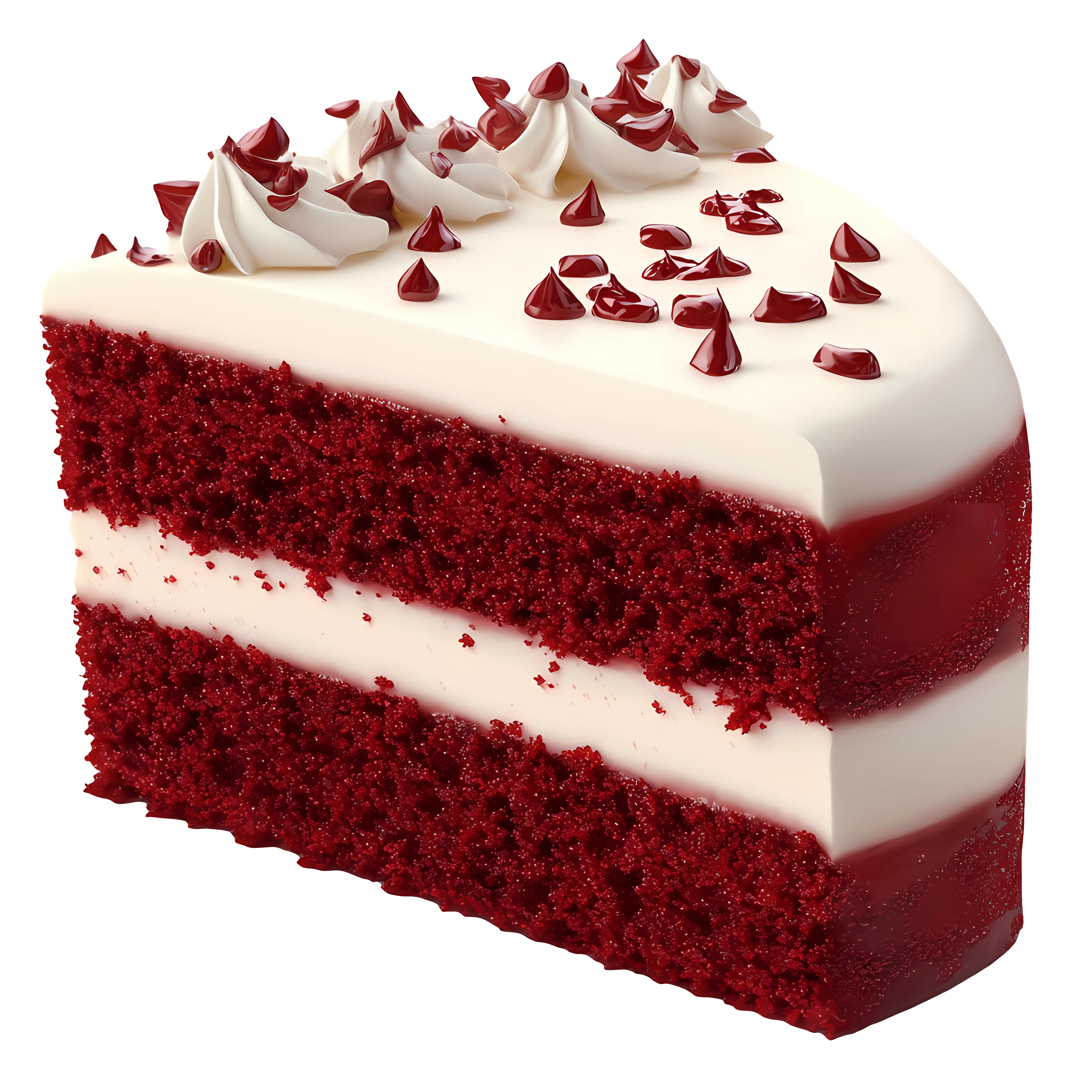 Indulgent Red Velvet Cake Slice