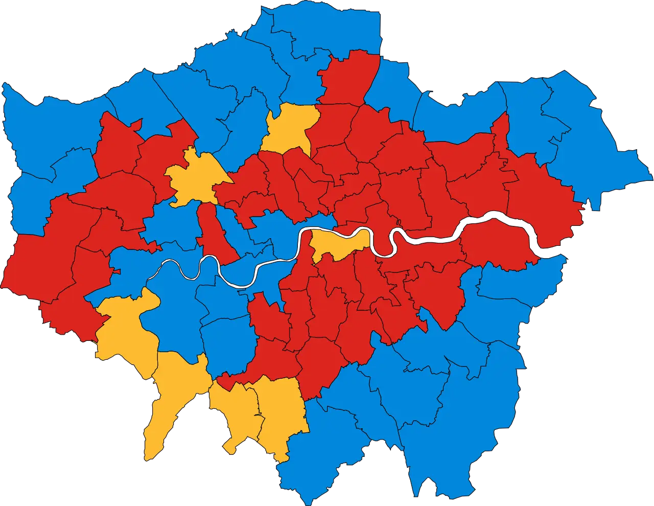 Color-Coded Map Featuring Regional Divisions