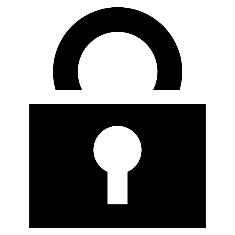 Black Padlock Symbol Representing Security