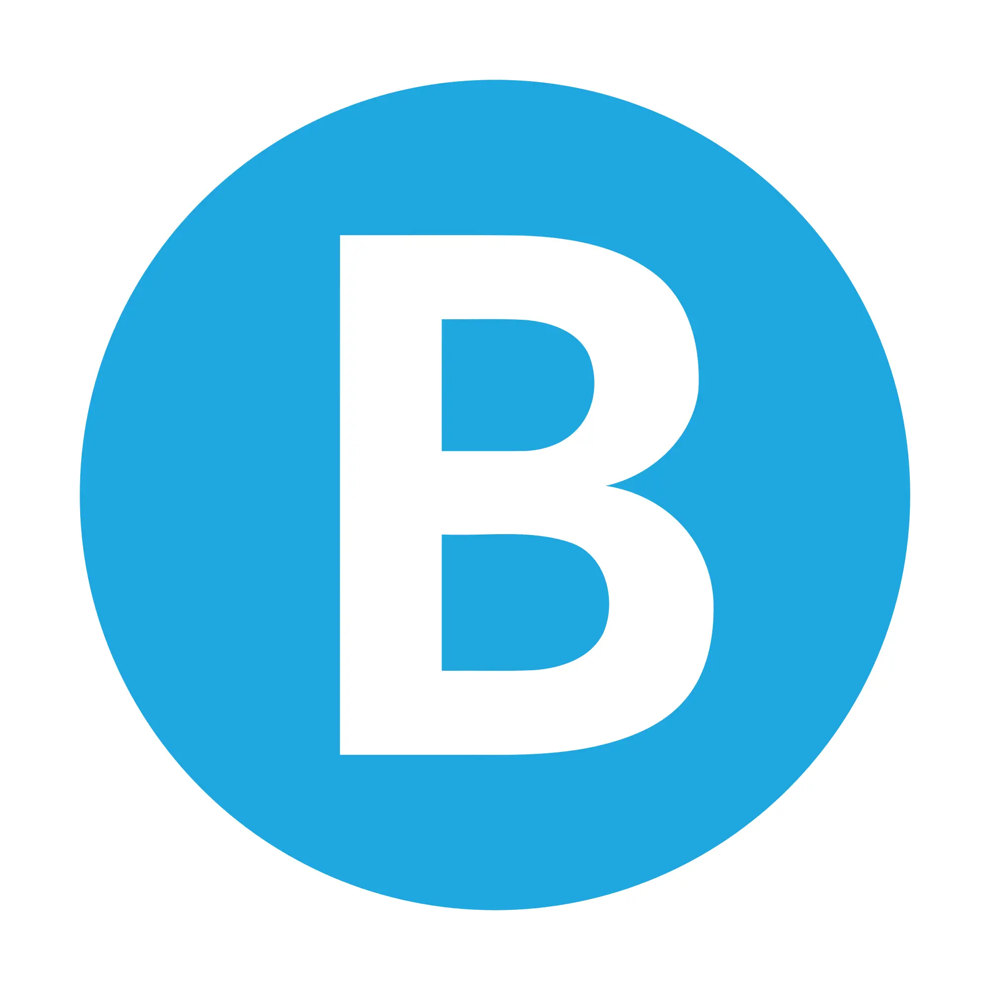 Blue Circle with Letter B Logo