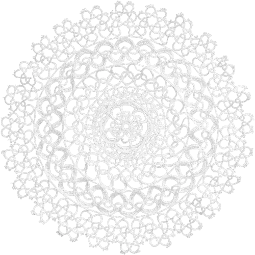 White Lace Doily with Complex Design