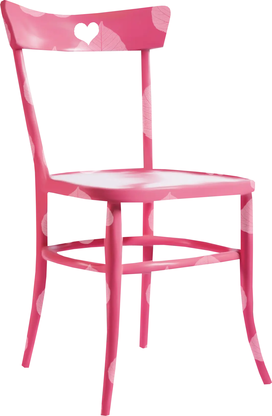 Pink Chair with Heart Design