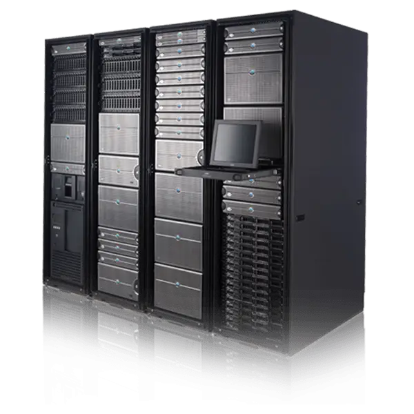 Server Rack with Network Equipment