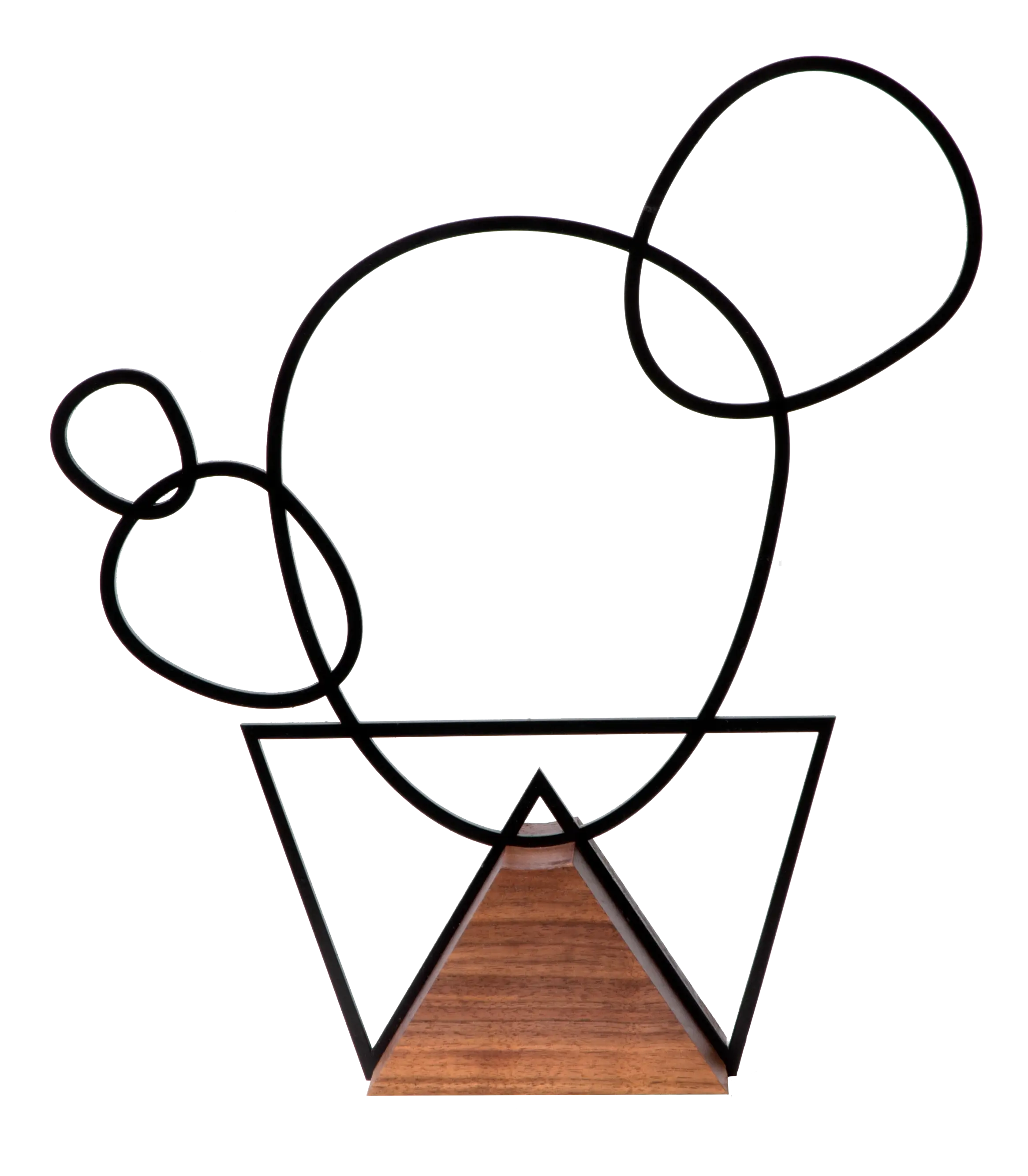 Modern Abstract Art Sculpture with Geometric Shapes