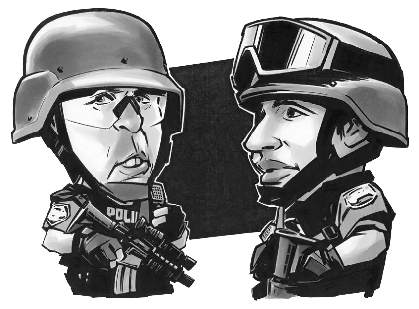 Police Officers Caricature