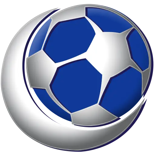 Blue Soccer Ball Sports Logo