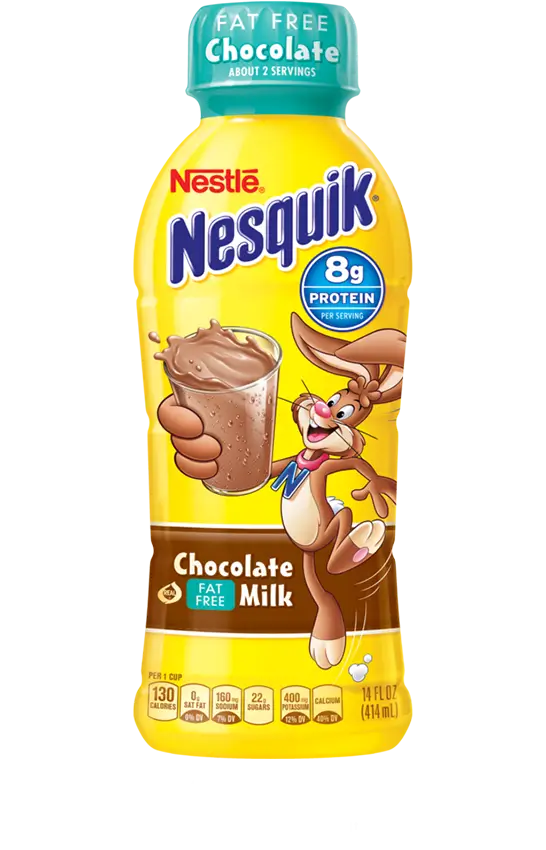 Nesquik Chocolate Milk in Bottle Packaging