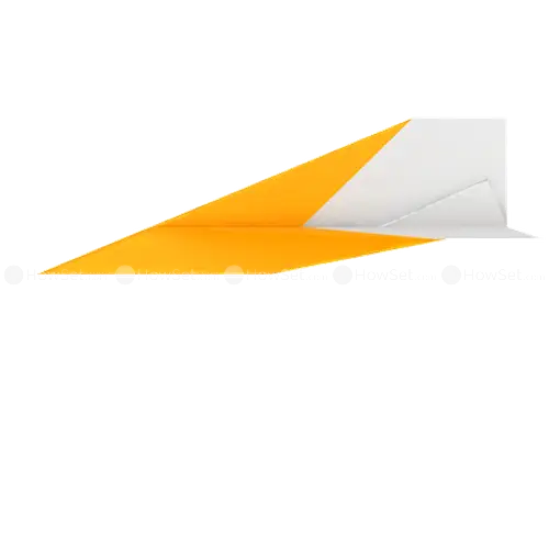 Yellow and White Paper Airplane