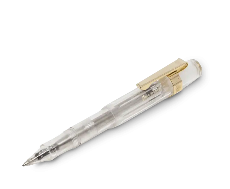 Transparent Pen with Gold Clip