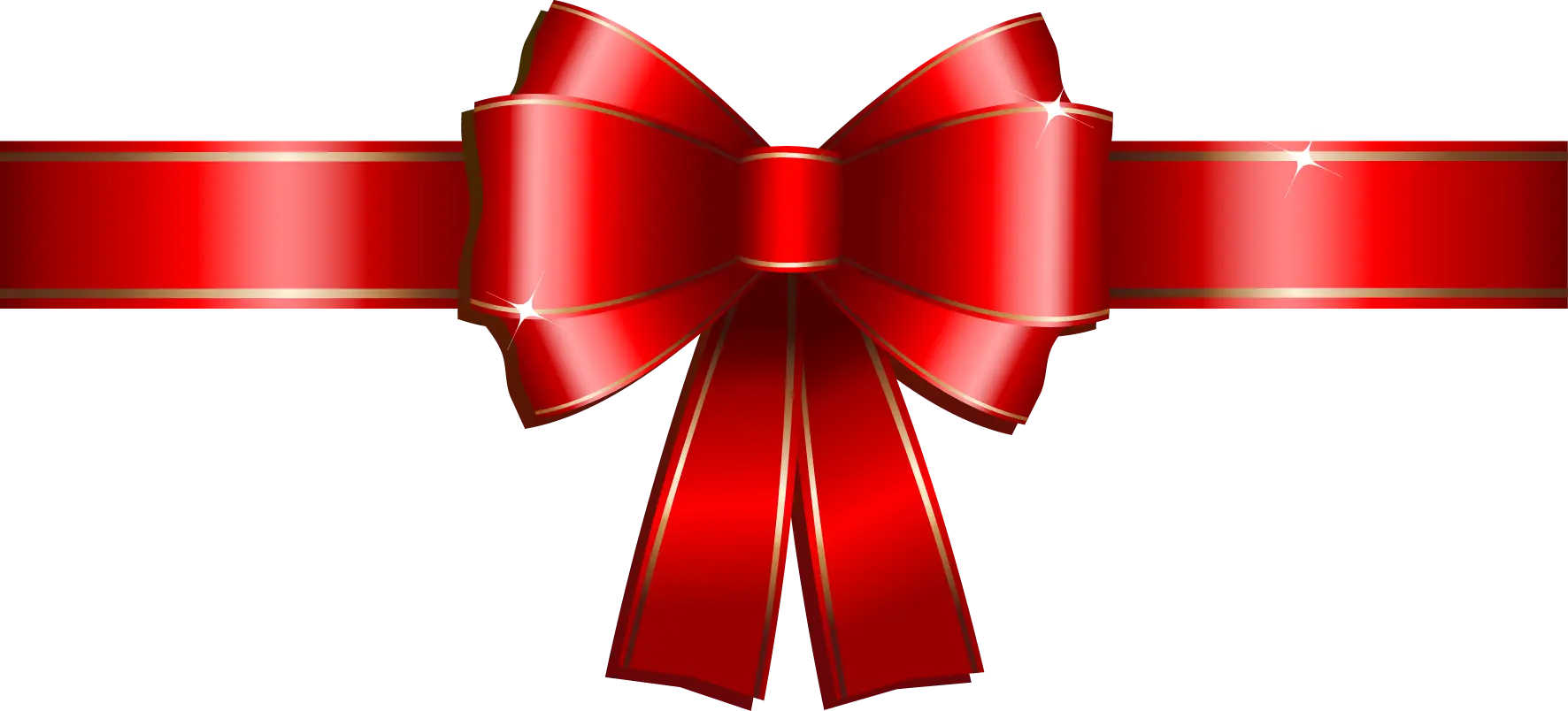 Red Decorative Ribbon Bow
