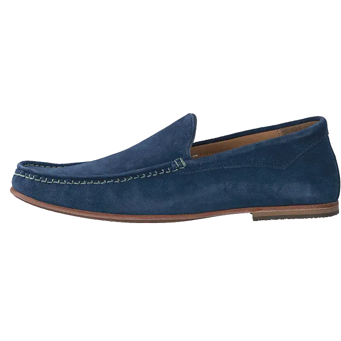 Blue Suede Loafer Shoe for Men