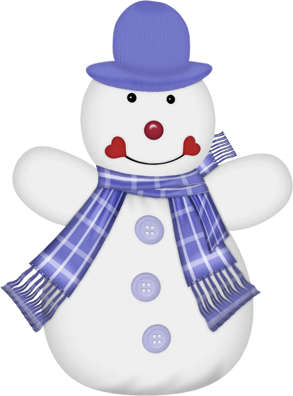 Snowman with Blue Scarf for Winter Holiday