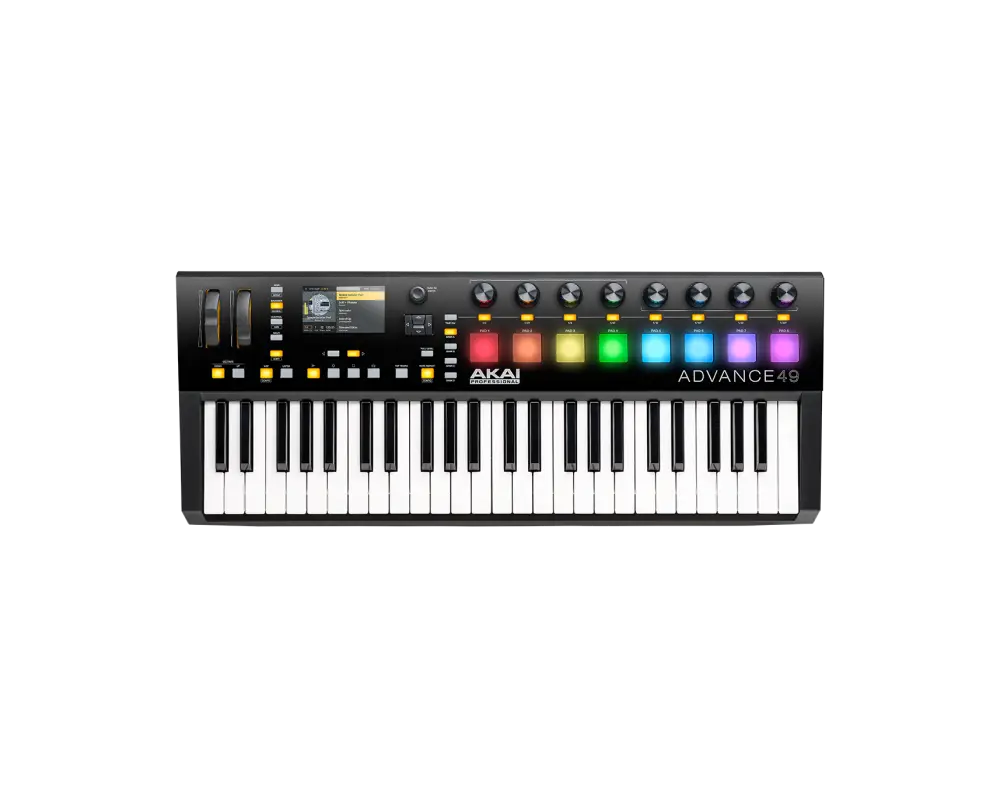 Advanced 49-Key MIDI Keyboard with Controls