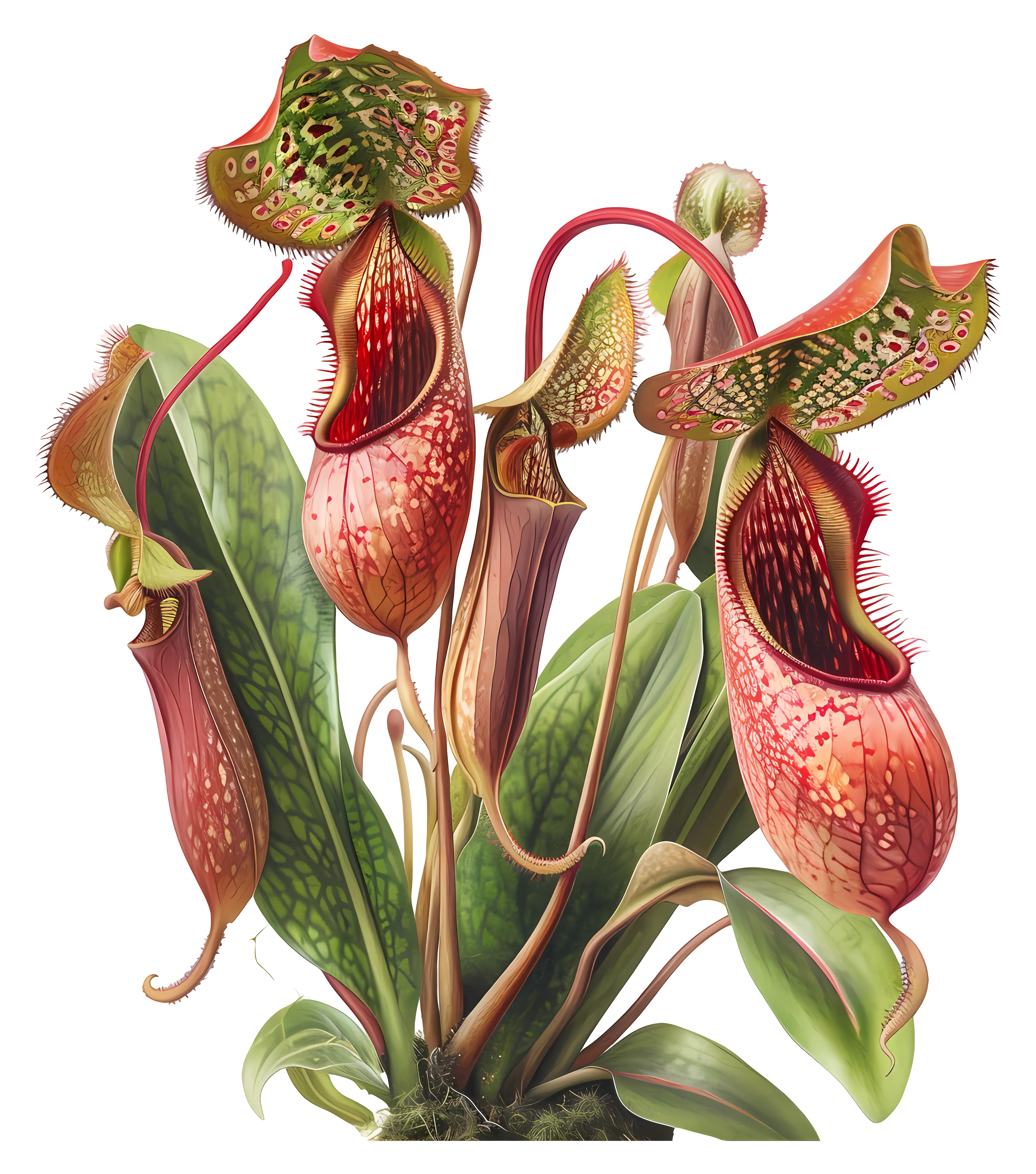 Red Carnivorous Pitcher Plant