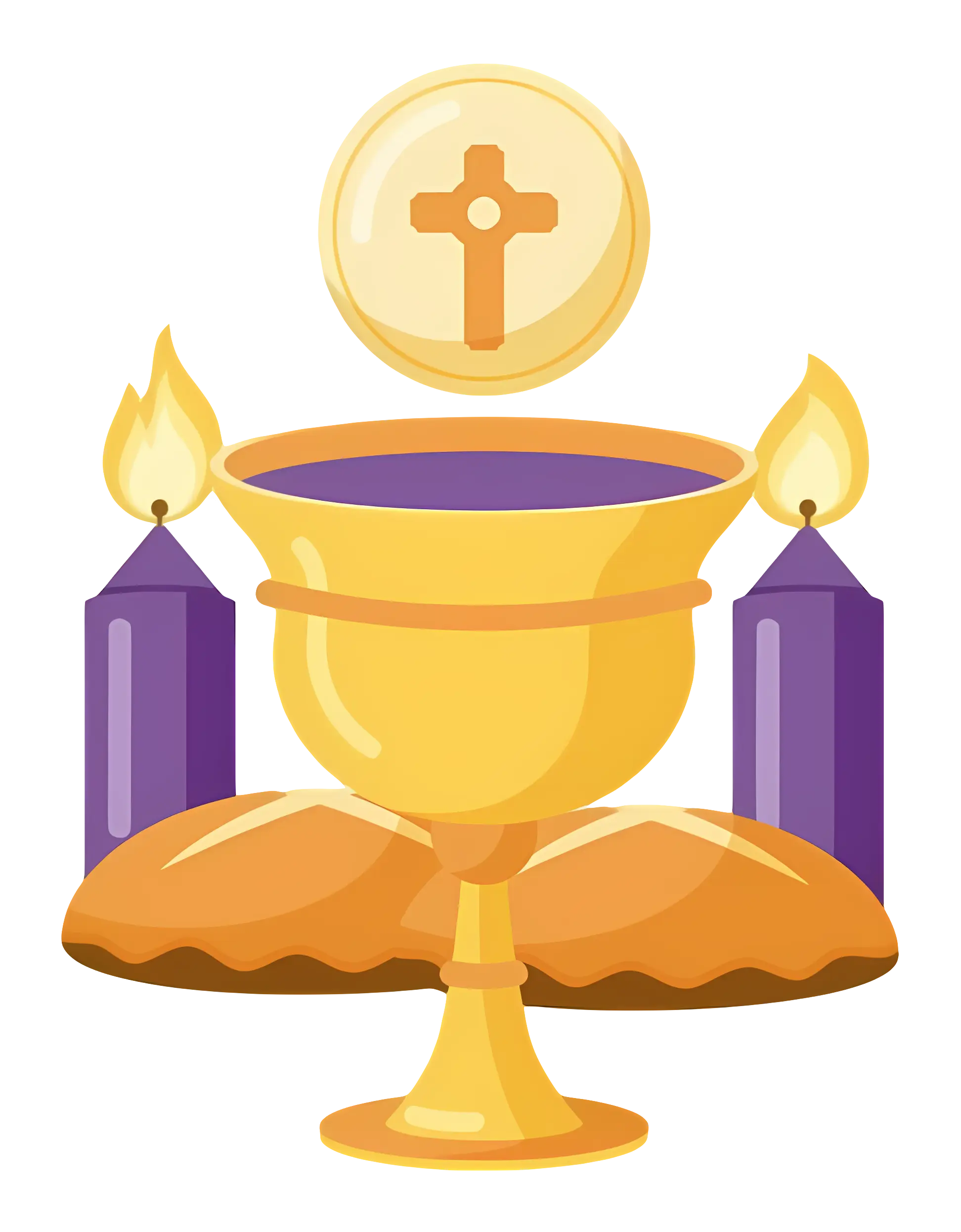 Chalice and Bread with Candles