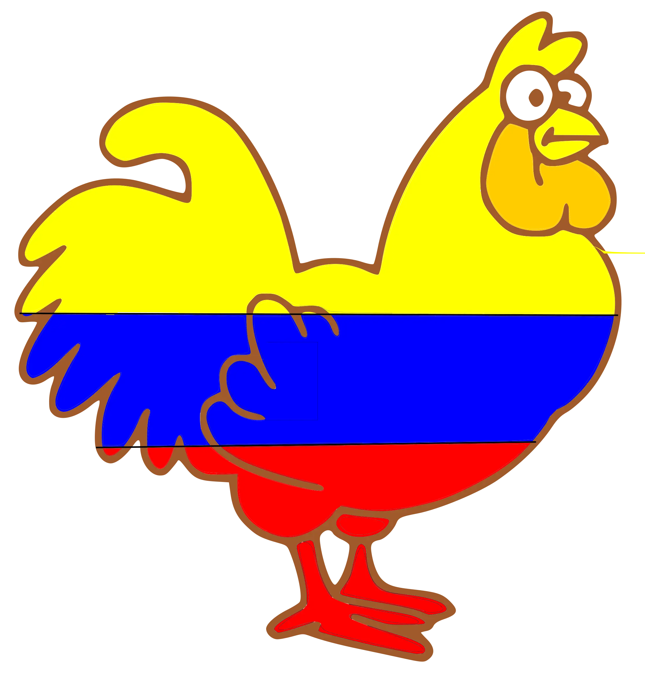 Colombian Flag Rooster Symbol