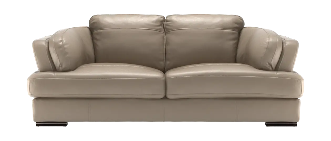 Beige Leather Sofa for Cozy Living Spaces