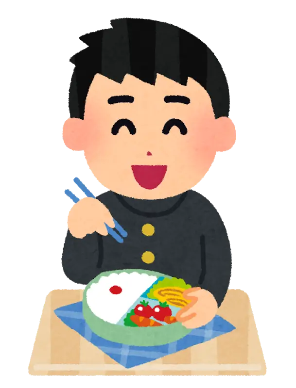 Happy Boy Eating with Chopsticks