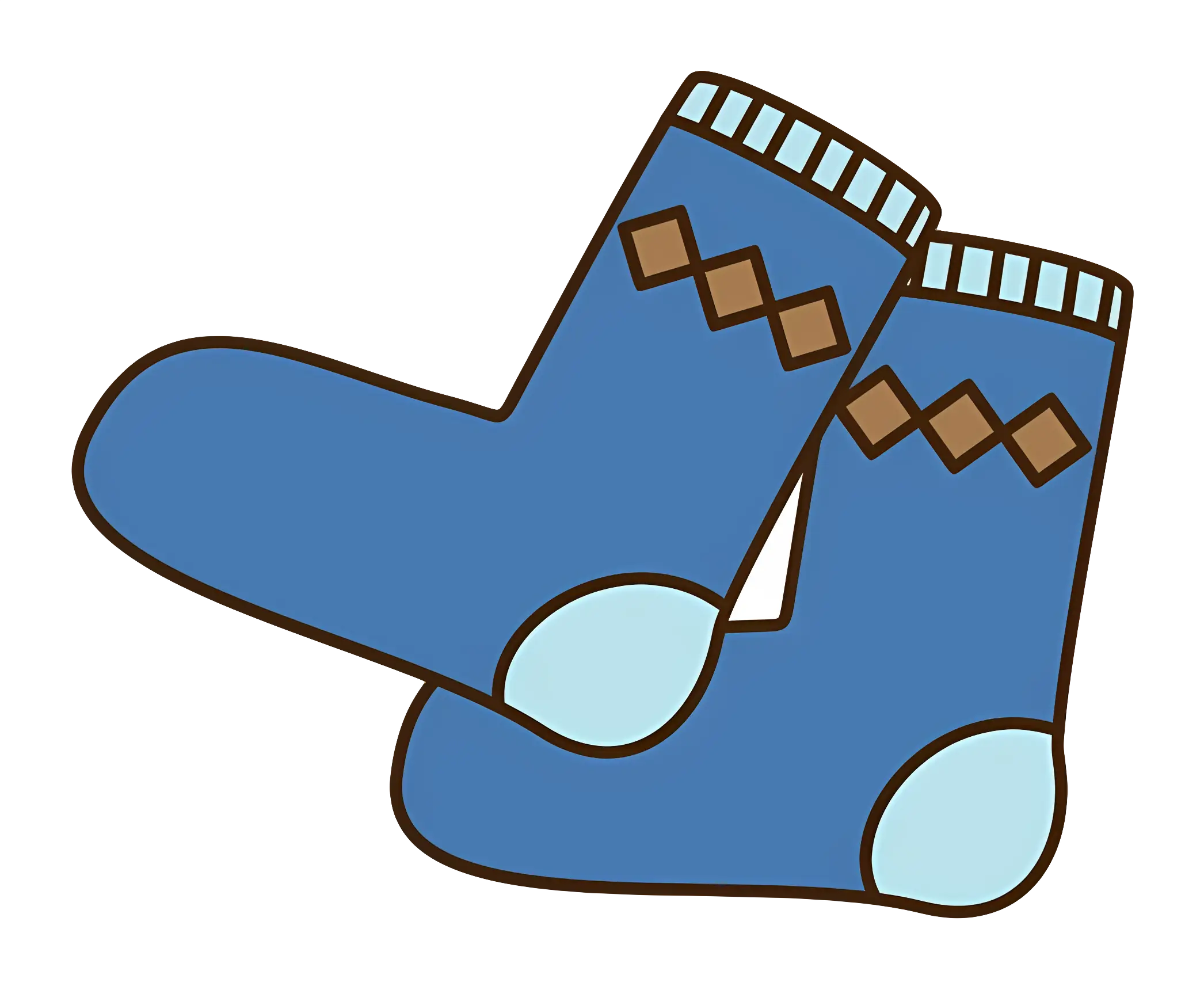Blue Patterned Socks