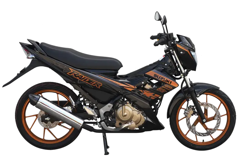 Modern Black and Orange Motorcycle