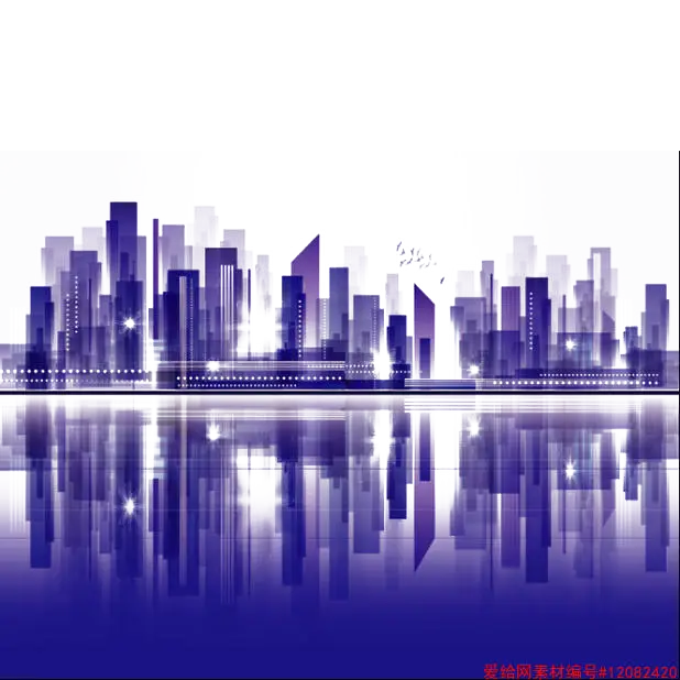 City Skyline with Reflections