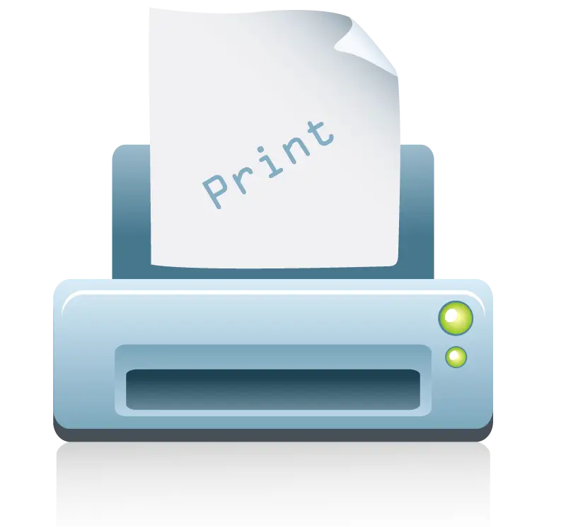 Printer Icon with Paper