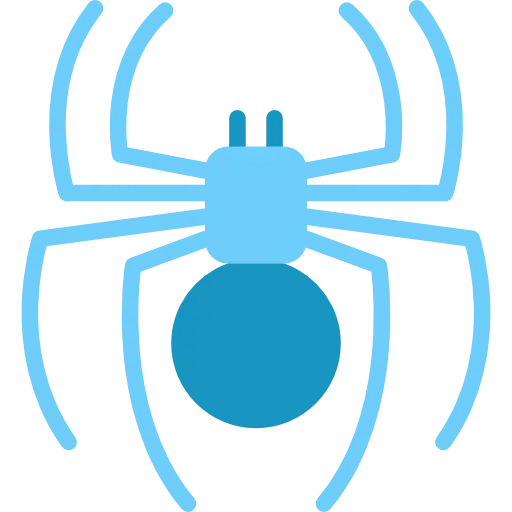 Blue Spider Clipart Design