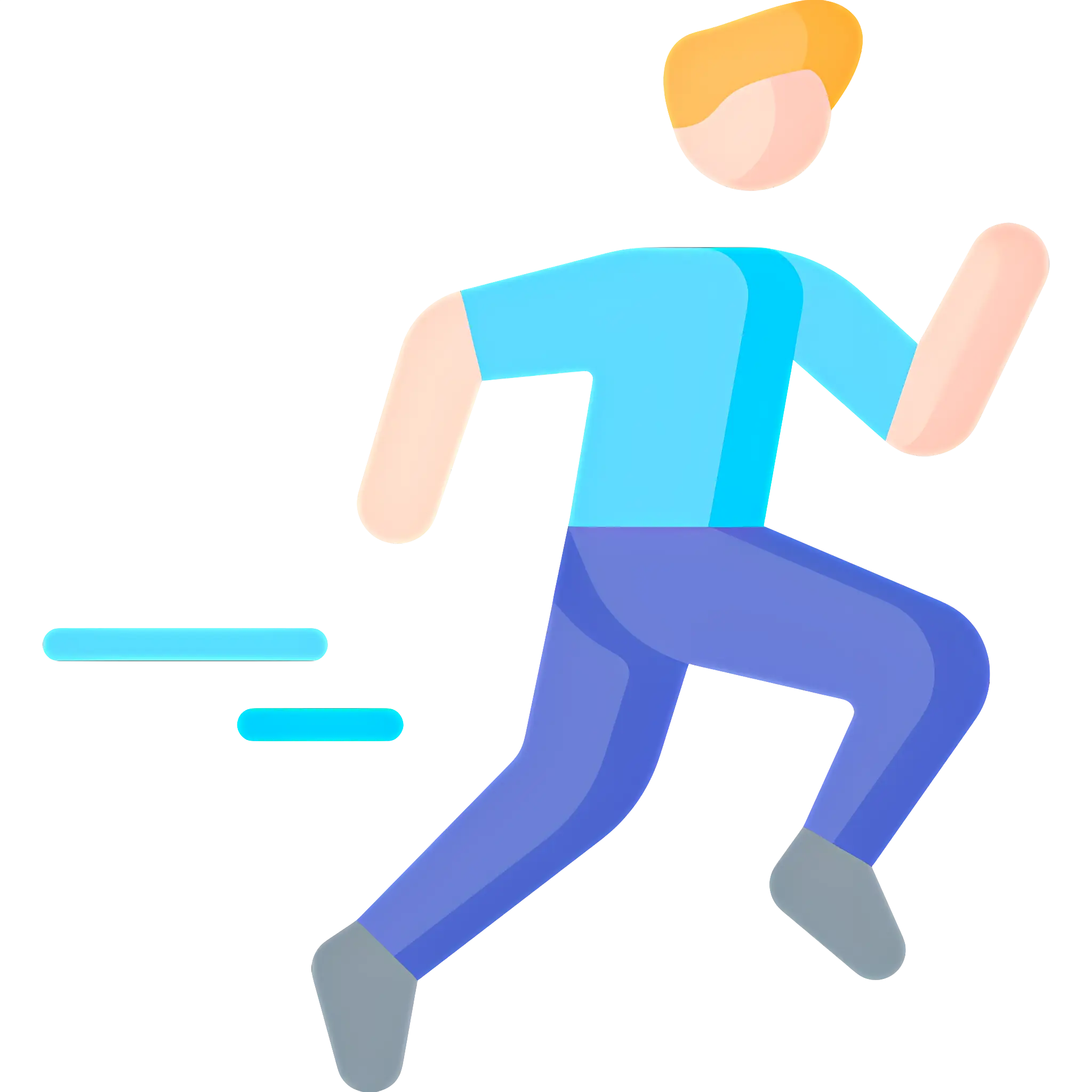 Running Person Cartoon Illustration Representing Fitness Goals