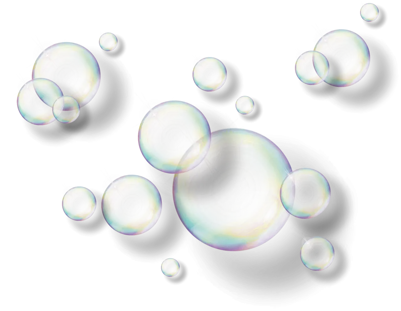 Minimalist Transparent Soap Bubbles